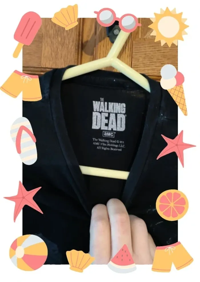 Tee shirt femme noir The walking dead 36 - photo numéro 3