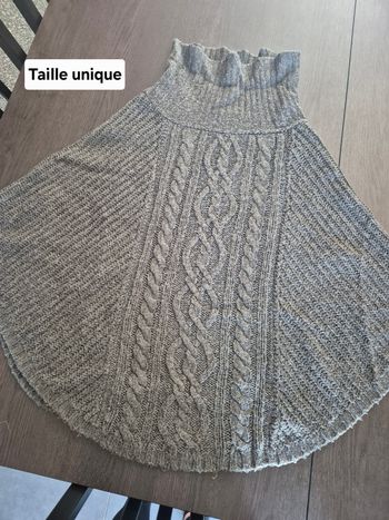 Poncho gris - Taille unique