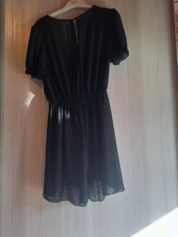 Robe noir short transparent avec doublure - photo numéro 2