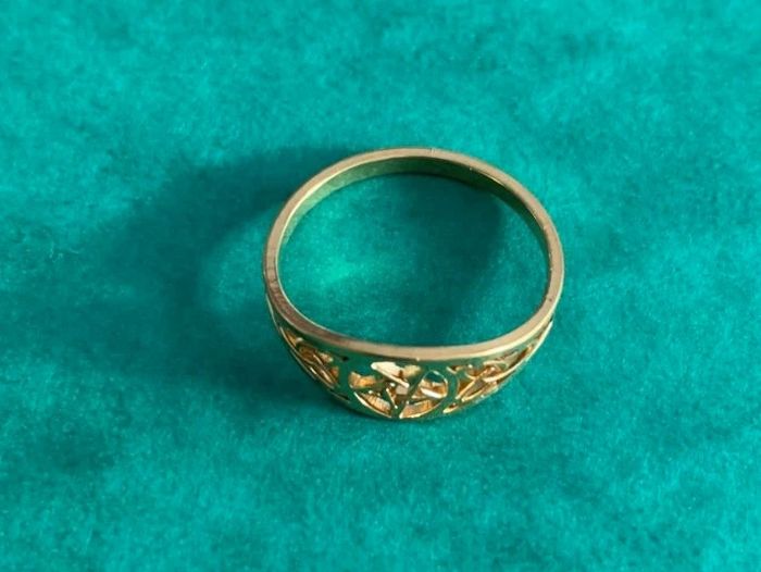 Bague pentagramme en acier inoxydable doré - photo numéro 2