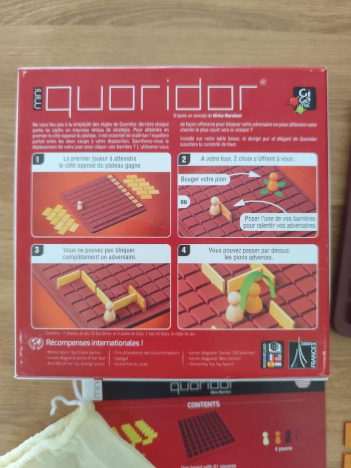 Jeu Quoridor Gigamic , mini format , complet , très bon état - photo numéro 4