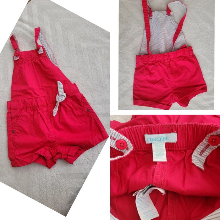 Salopette short 23 mois fille