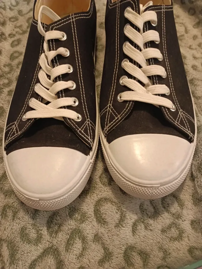 Baskets tennis basses style converse pointure 44 Gémo - photo numéro 2