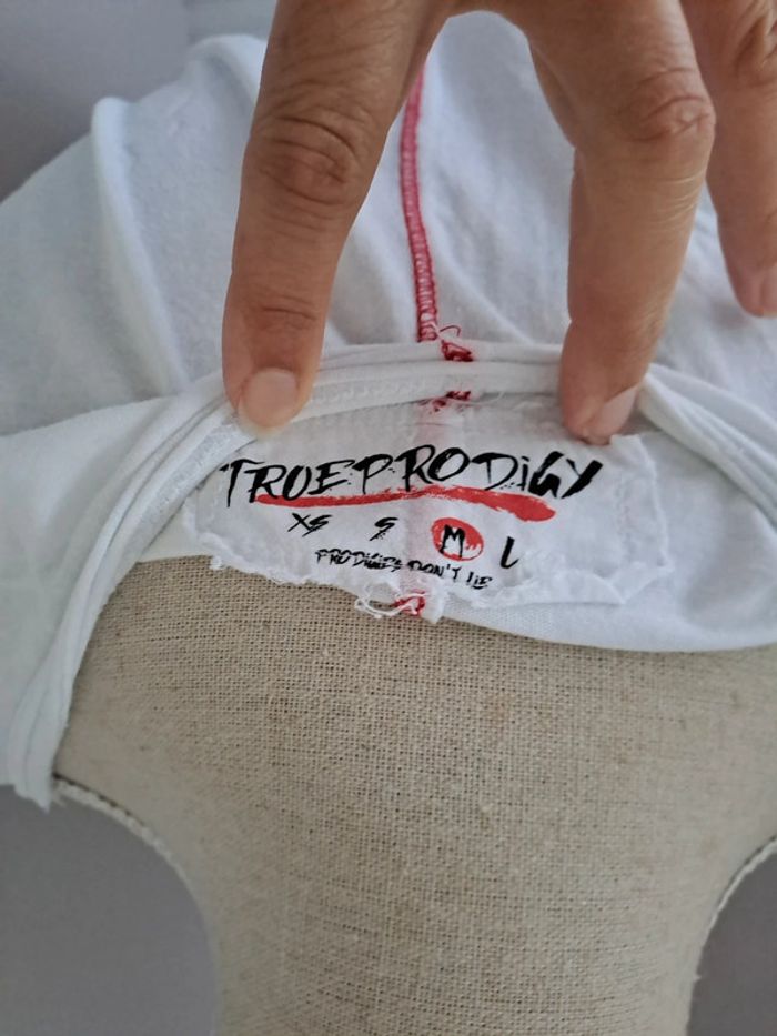 Tee shirt blan imprimé graphique True Prodigy t. M - photo numéro 4
