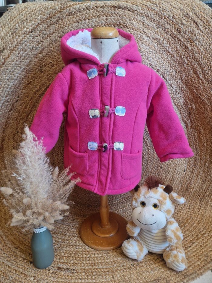 Jolie manteau rose fille babibou 12 mois
