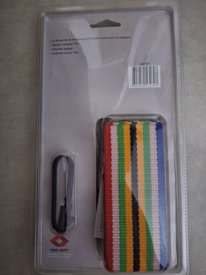 Kit de voyage 3-en-1 TSA – sangle + cadenas + étiquette bagage - photo numéro 3