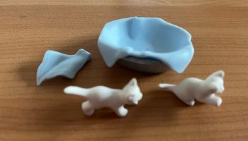 Playmobil Lot Chatons Panier Couverture Accessoires