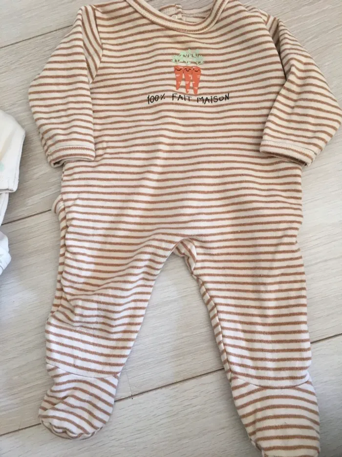 Lot 2 pyjamas coton 3 mois vertbaudet - photo numéro 2