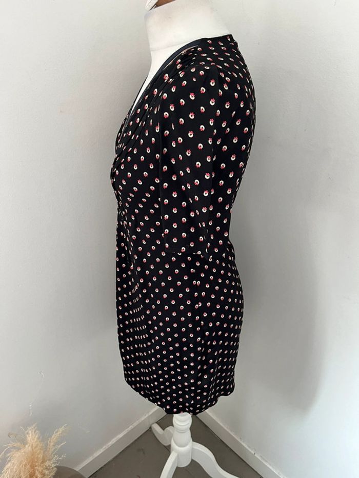 Robe noire à motifs Claudie Pierlot XS - photo numéro 4