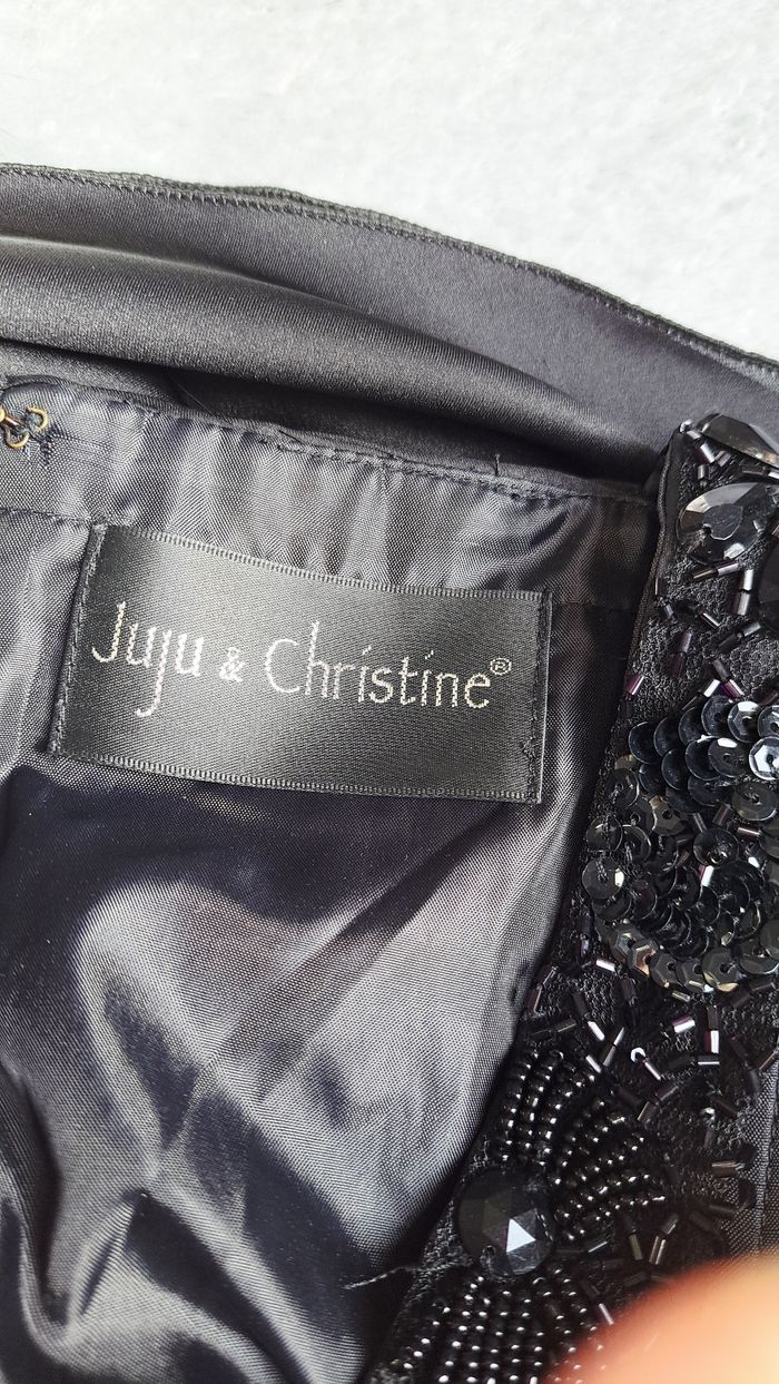 Robe soirée ou cérémonie taille 50 noir perle jujube et Christine - photo numéro 9