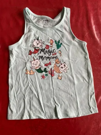 Tee shirt chats sirène licorne 5 ans