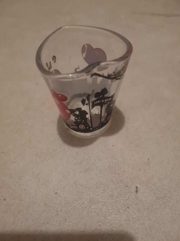 Verre cœur parie