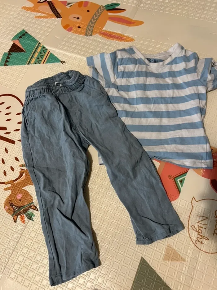 Ensemble t-shirt et pantalon 24 mois - photo numéro 2