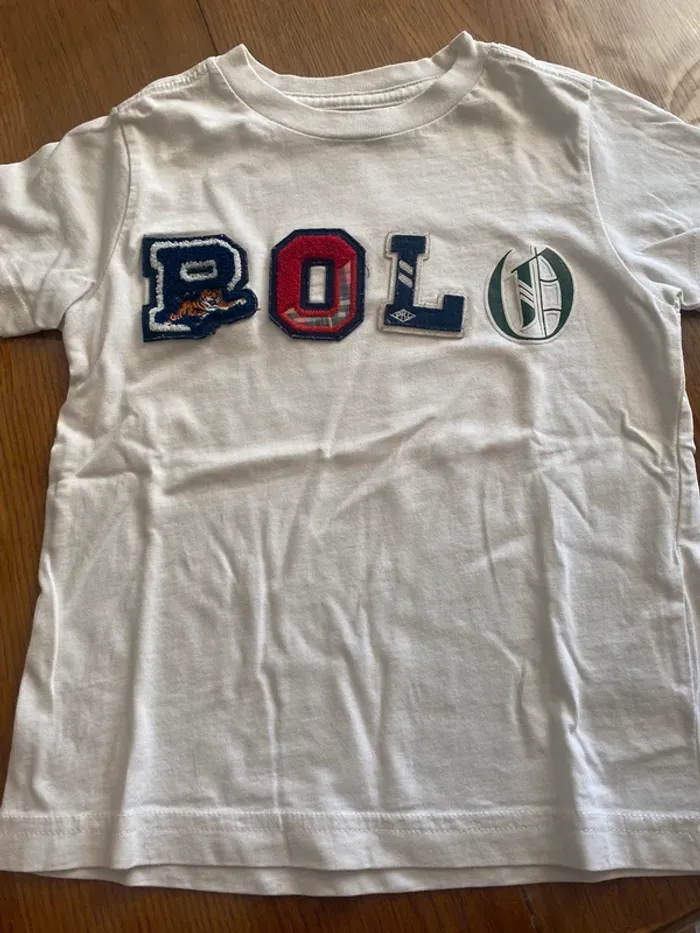 Tee-shirt manches courtes garçon 2 ans – Polo Ralph Lauren – Bon état, classique