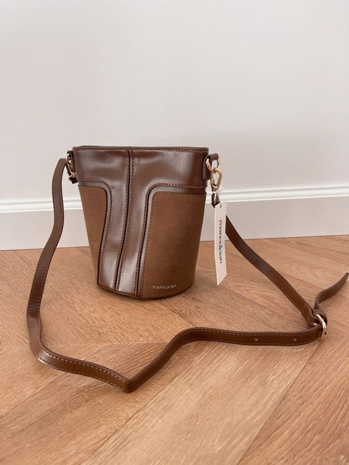 🌟 Sac seau marron Manoukian neuf