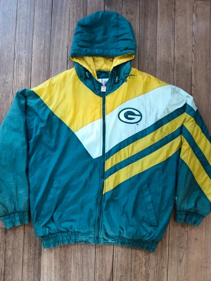 Blouson NFL green bay Packers vintage 90's logo 7 - L