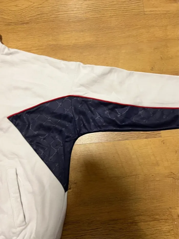 Pull fila vintage 90s blanc et bleu taille S - photo numéro 4