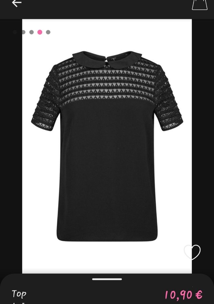 Top noir femme taille M - photo numéro 4