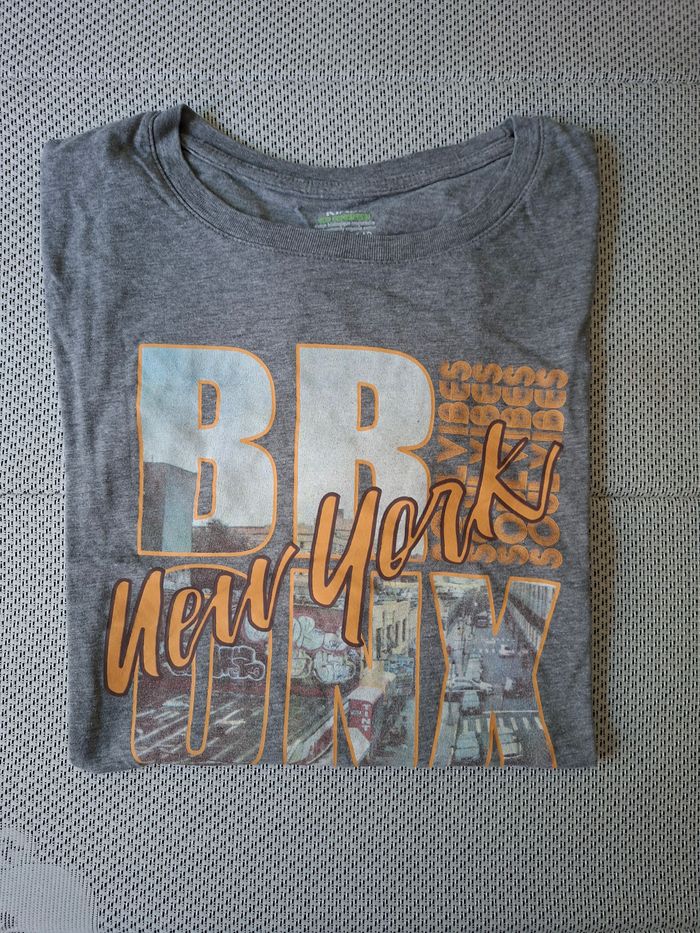 Tee shirt gris imprimé Kiabi Taille XXL