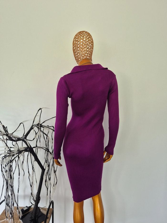 Robe Longue Femme Manches Longues Violet - photo numéro 2