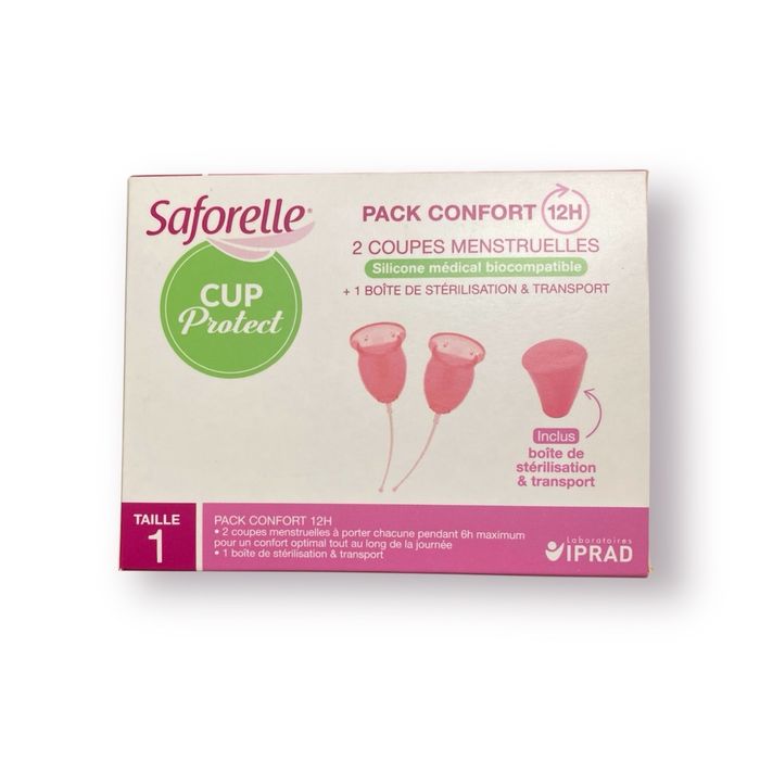 NEUF Saforelle pack de 2 coupes menstruelles Taille 1