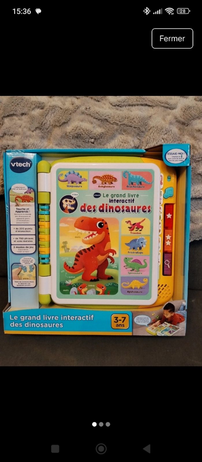 Le grand livre interactif des dinosaures VTech