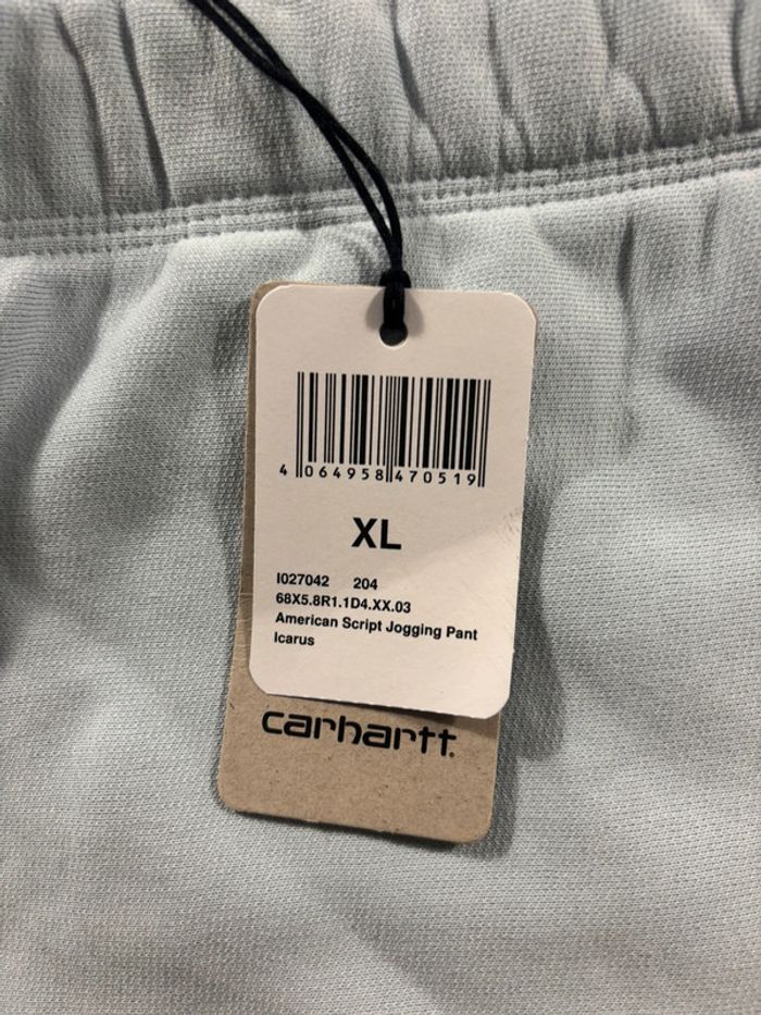 Jogging Carhartt American script Taille Xl Bleu clair Neuf avec étiquette - photo numéro 3