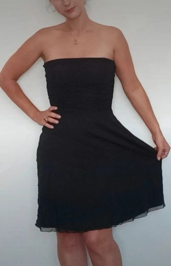 Robe bustier noire vaporeuse taille 38