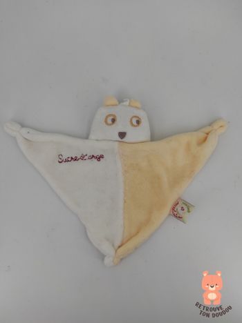 Doudou Plat Hibou Sucre d'Orge