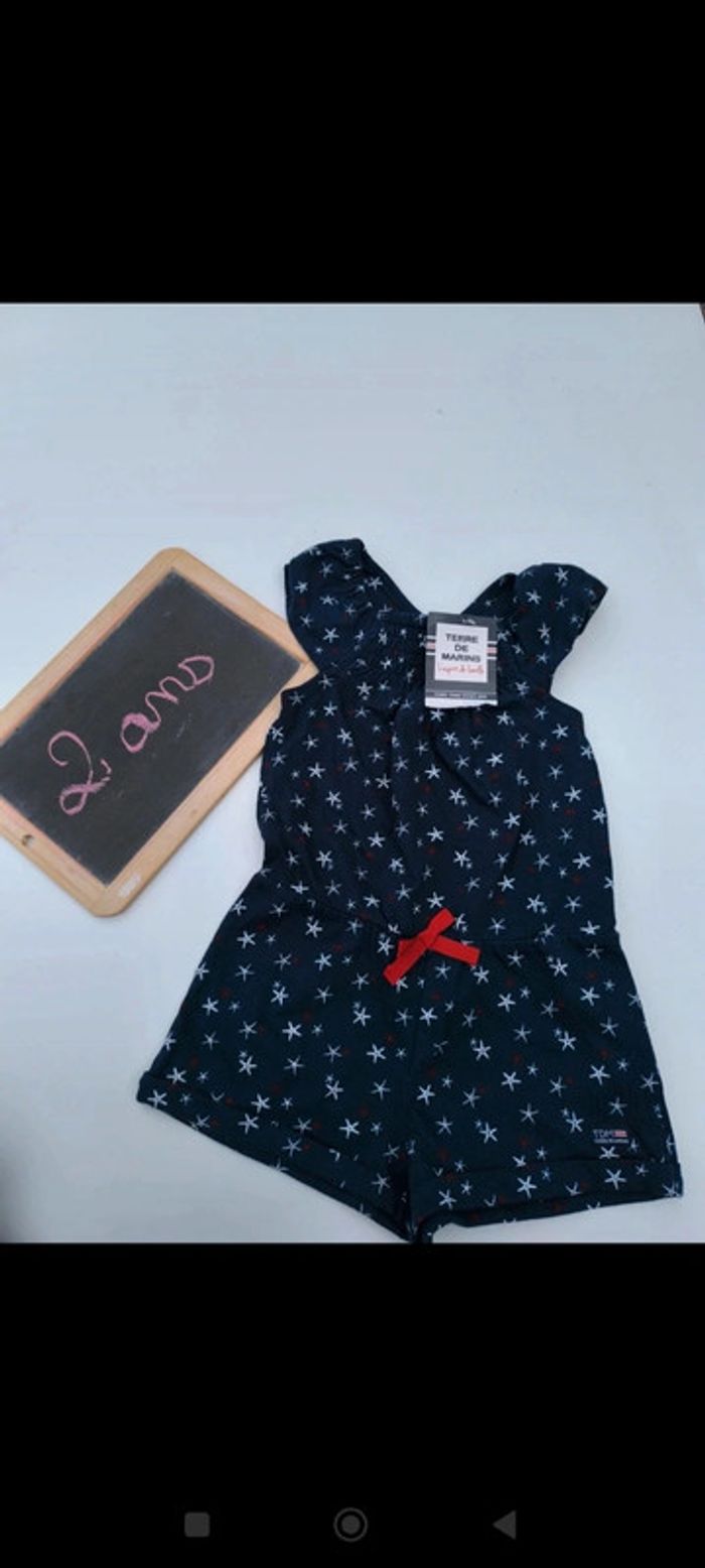 Combishort Terre de Marins neuve avec étiquette taille 2 ans.