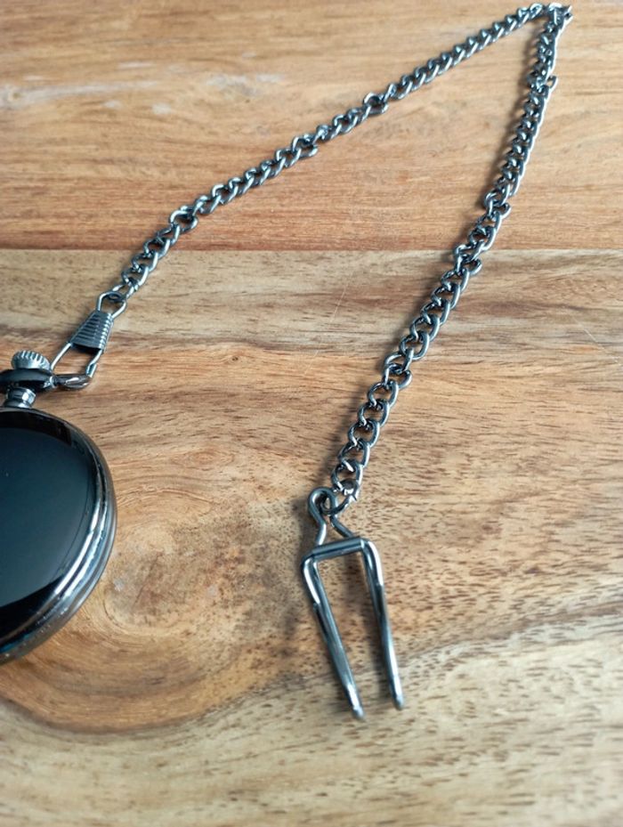 Montre gousset noire ; idée cadeau 🎁 - photo numéro 5