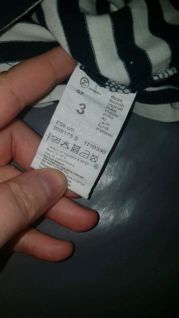 T-shirt 3 mois grain de blé 0€50 -50% dès 2 achetés - photo numéro 3