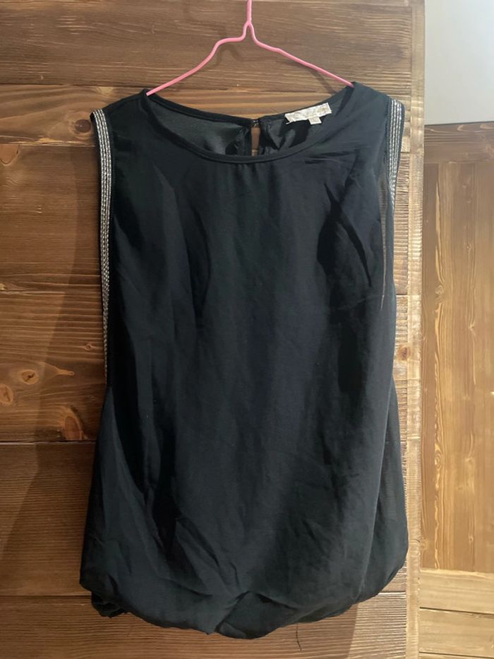 Top blouse débardeur noir