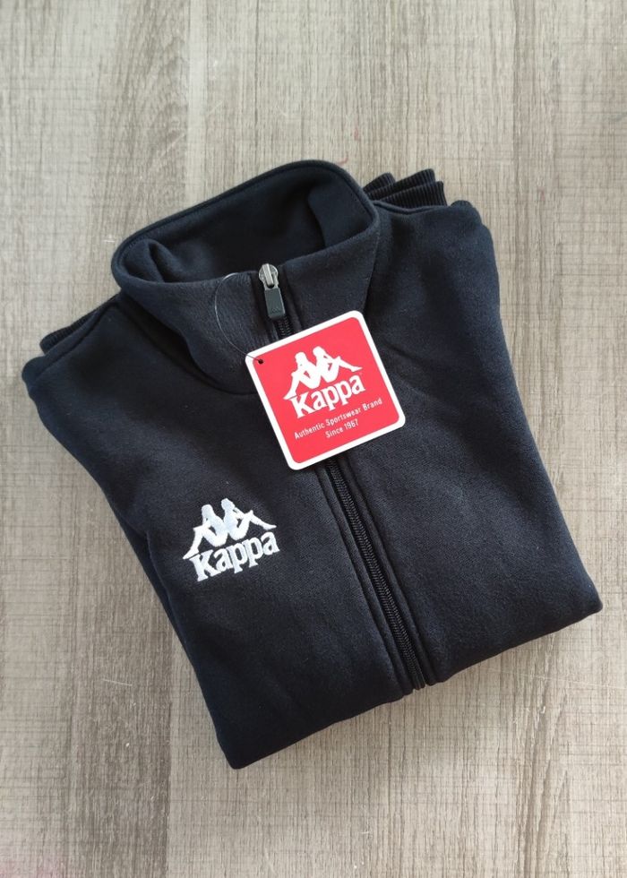 Veste Kappa femme XXS noire neuve Fabbiana coton polyester - photo numéro 6