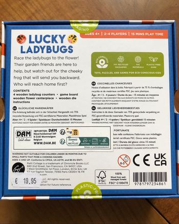 Jeu Lucky Ladybugs coccinelles 3 ans Petit Collage NEUF