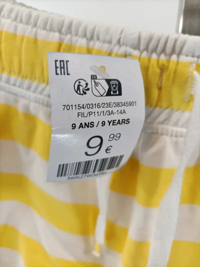 Lot de shorts pour enfants 9 ans jaune et vert - Okaidi A014 - photo numéro 10