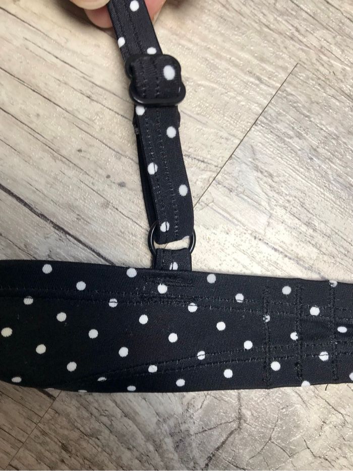 Haut maillot de bain 95 C à armatures coques C&A à pois noir blanc - photo numéro 5