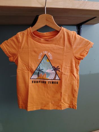 T-shirt surf orange 6 ans garçon 