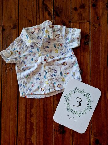 Chemise manches courtes 3 mois Dpam