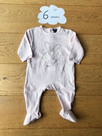 Pyjama kiabi 6 mois rose pâle