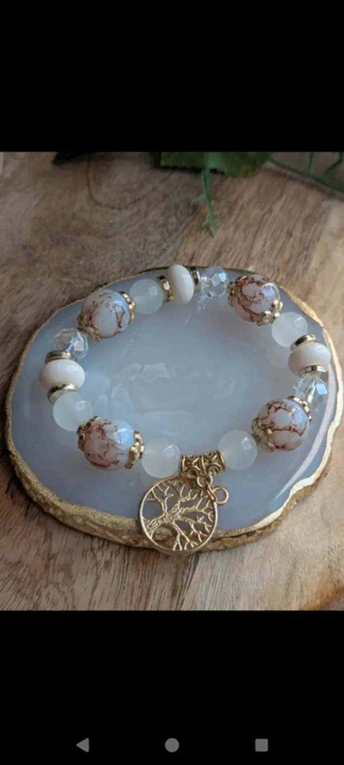 Bracelet en perles et pendentif arbre de vie - photo numéro 4