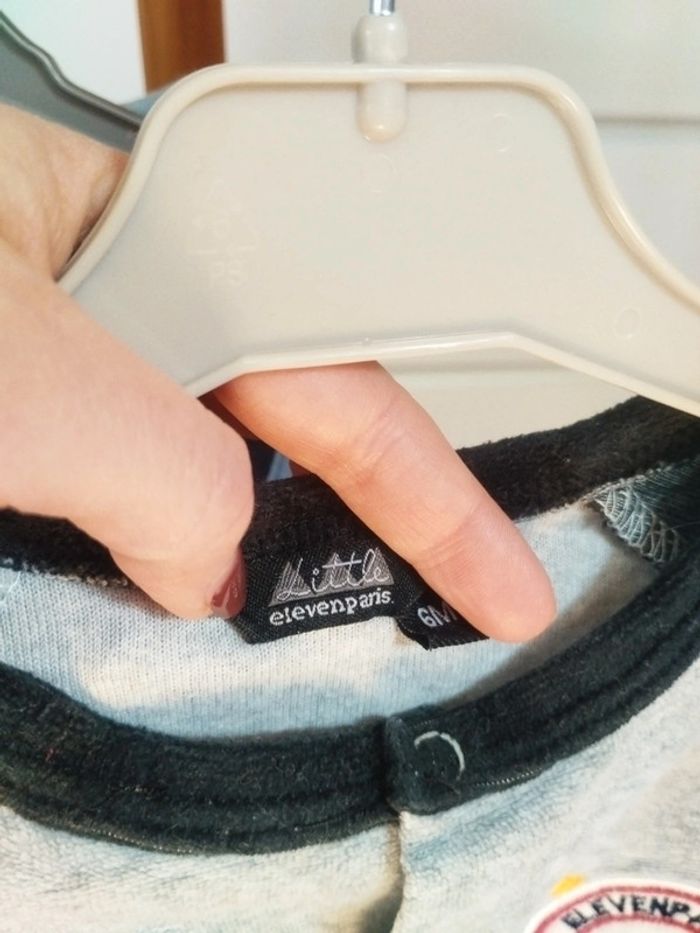 Lot de 3 pyjamas velours 1 pièce bébé garçon taille 6 mois - photo numéro 7