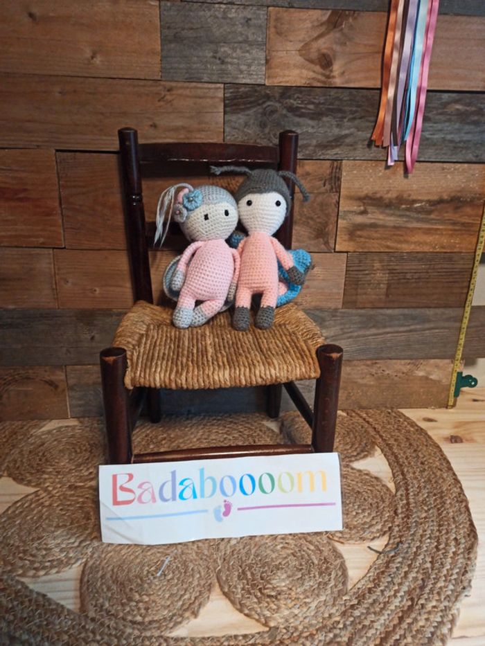 Peluche crochet papillons fait main