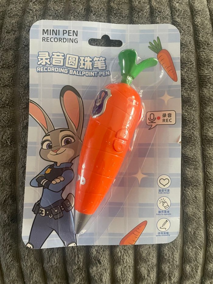 Stylo carotte Zootopie