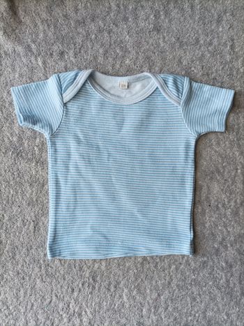 maillot de corps manches courtes bleu 12mois