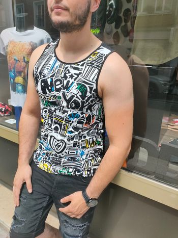 Débardeur homme motifs taille M Jamez