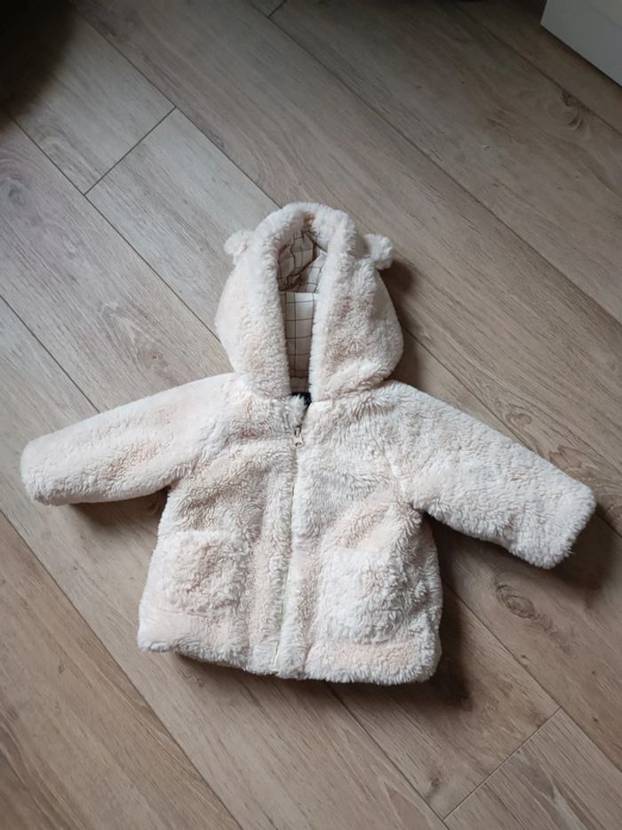 Manteau a capuche beige