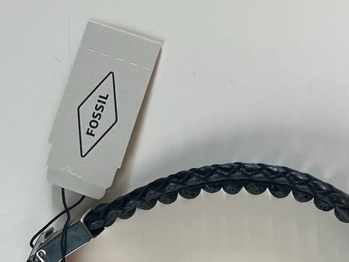 Bracelet homme Fossil noir multirangs neuf avec étiquette - photo numéro 7