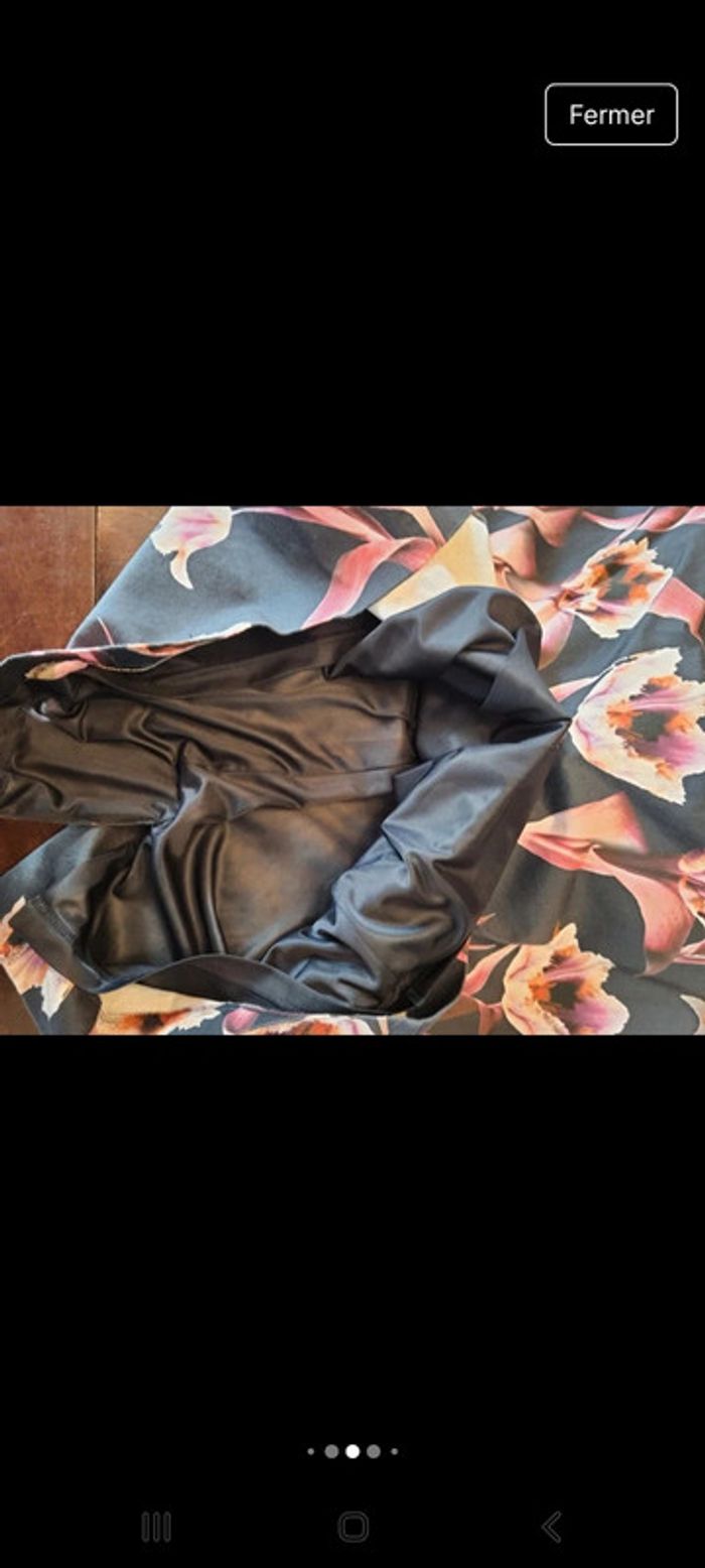 Belle Robe Vera Mont fr 48 neuve marine fleuries - photo numéro 14