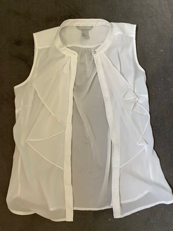 Blouse blanche courte pour femmes (H&M)